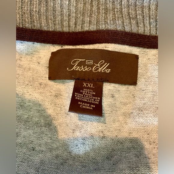 LN TASSO ELLA GRAY ZIP FRONT SWEATER. 2 FRONT POCKETS,  ELBOW PATCHES. CLASSIC♥️ - Picture 5 of 6